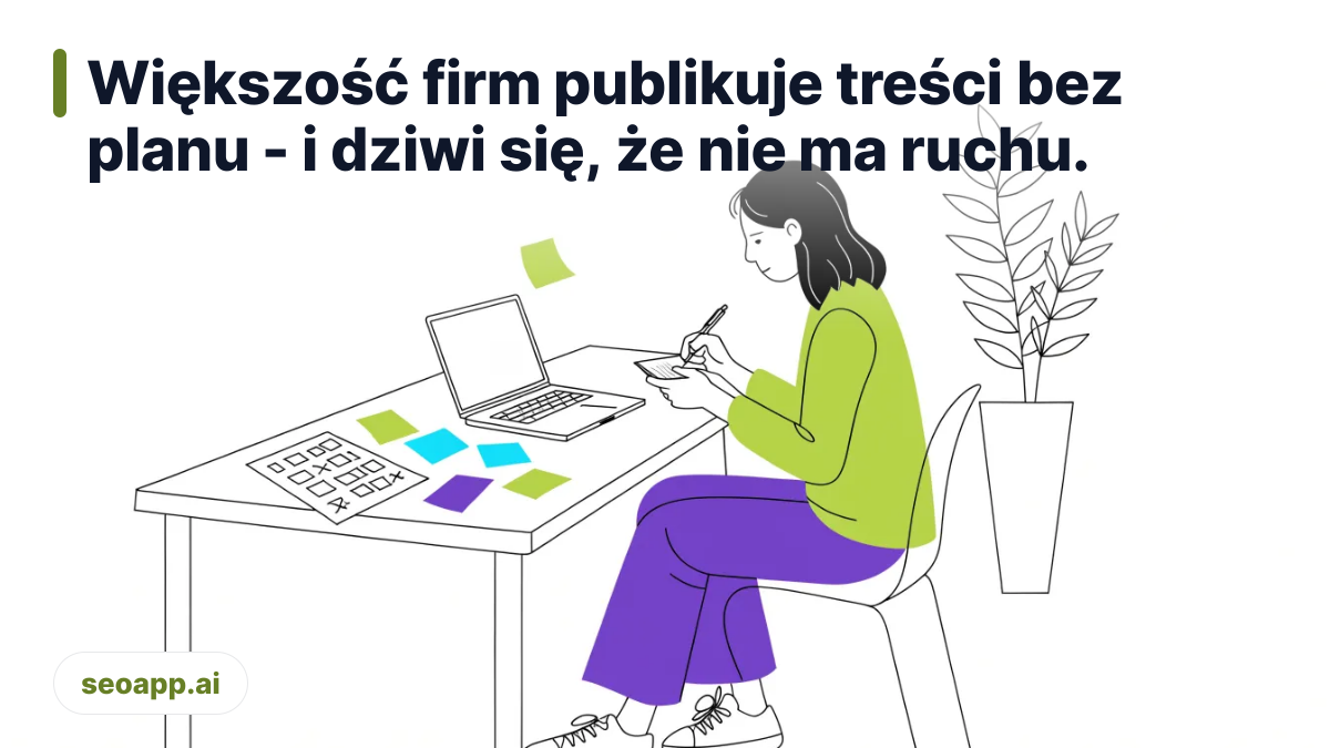 Większość firm publikuje treści bez planu - i dziwi się, że nie ma ruchu. - strategia treści SEO