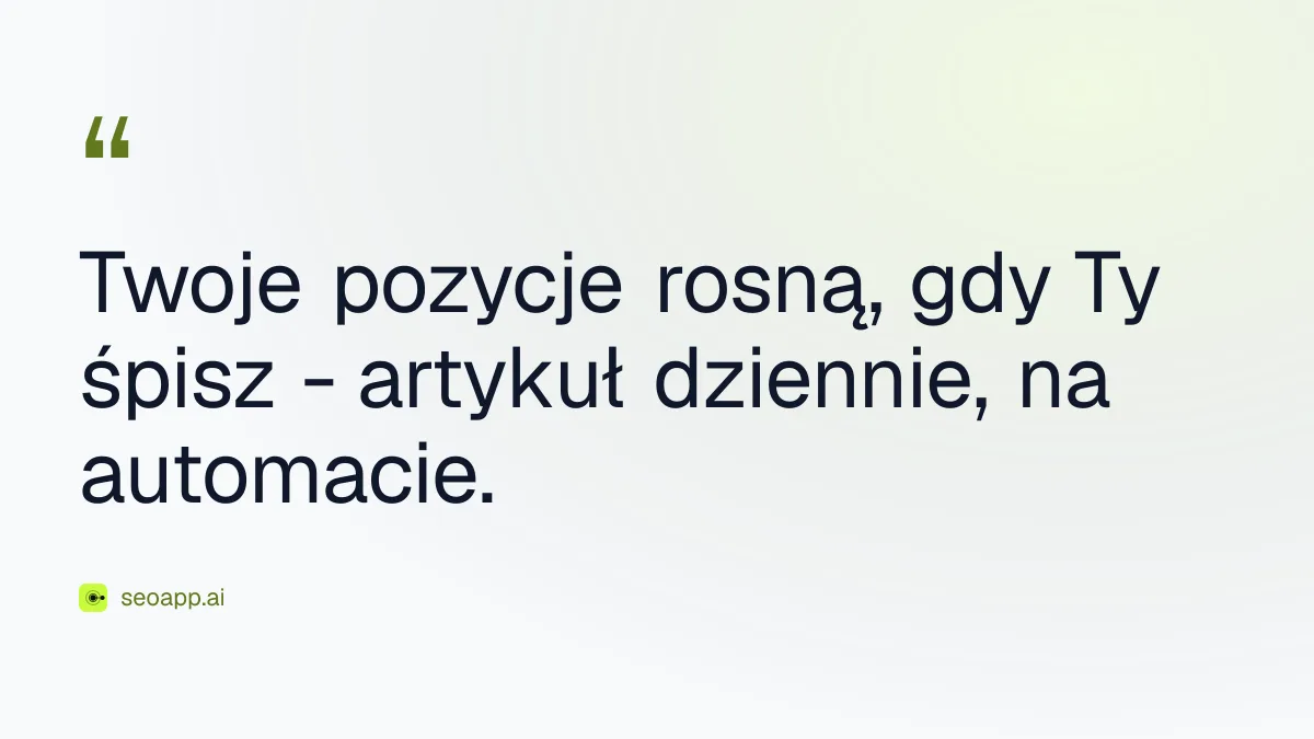 Twoje pozycje rosną, gdy Ty śpisz - artykuł dziennie, na automacie. - czy agenci SEO są skuteczni