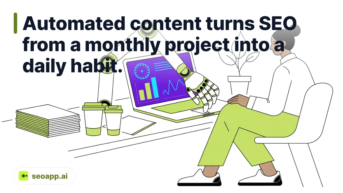 Automated content turns SEO from a monthly project into a daily habit. - automated content creation