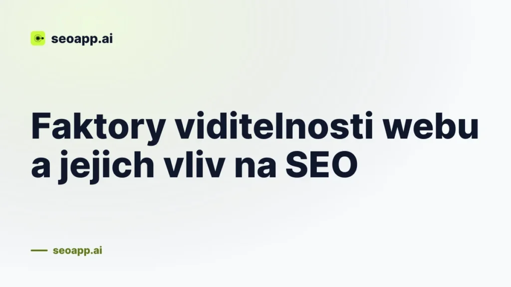 Faktory viditelnosti webu a jejich vliv na SEO