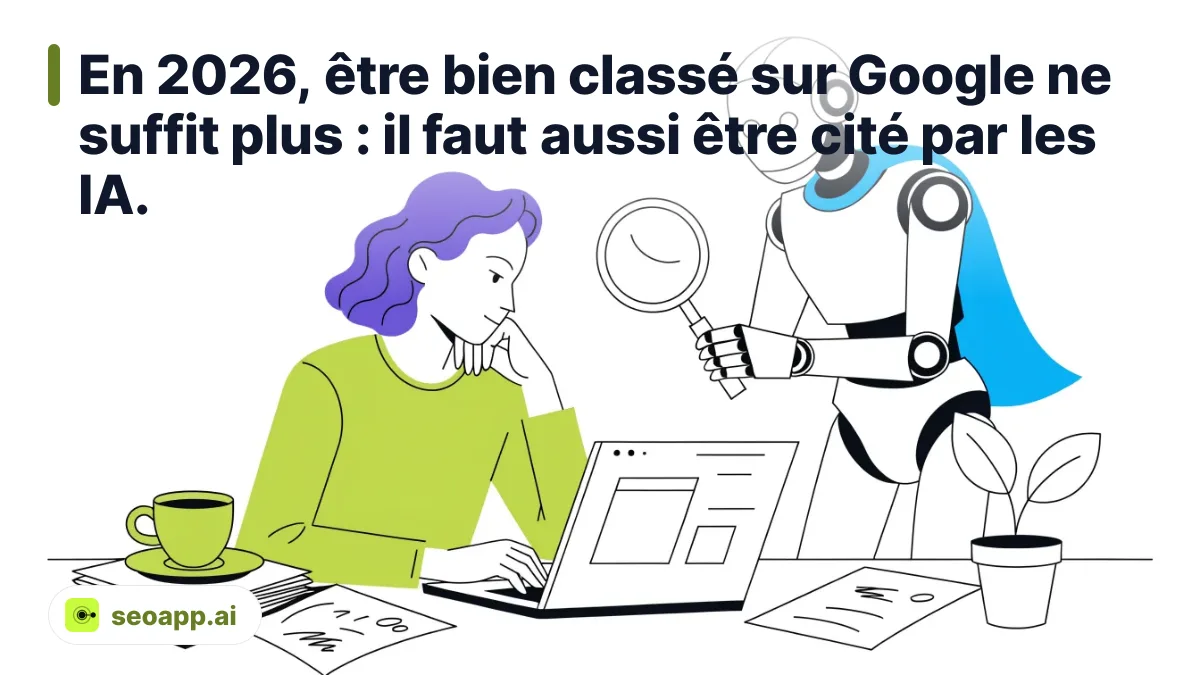 En 2026, être bien classé sur Google ne suffit plus : il faut aussi être cité par les IA.